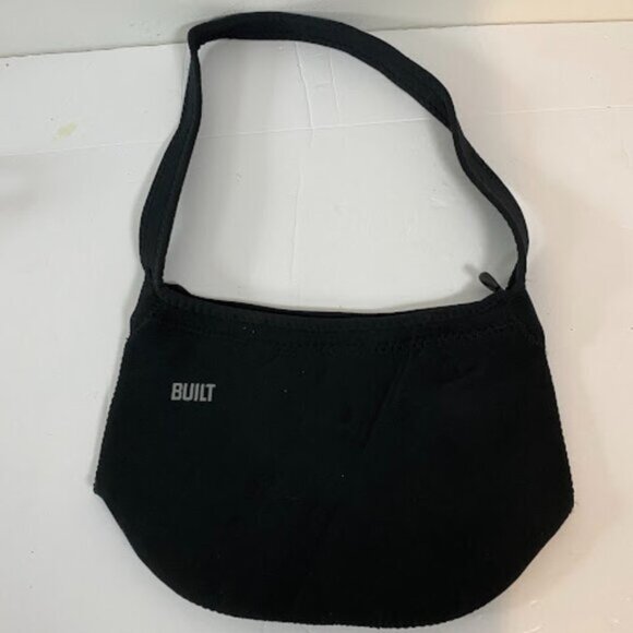 BUILT Neoprene Black Hobo Shoulder Tote  Bag - Picture 3 of 6